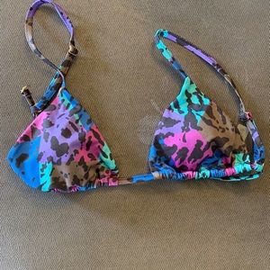 Victoria secret triangle animal print swim top